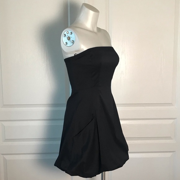ARMANI EXCHANGE BLACK STRAPLESS DRESS - Picture 2 of 6